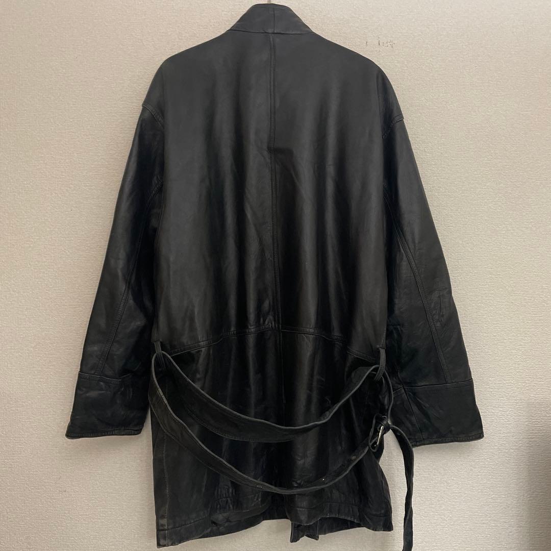 ヴィンテージ本革【renoma】希少ロングライダースジャケット コートY2K古着
