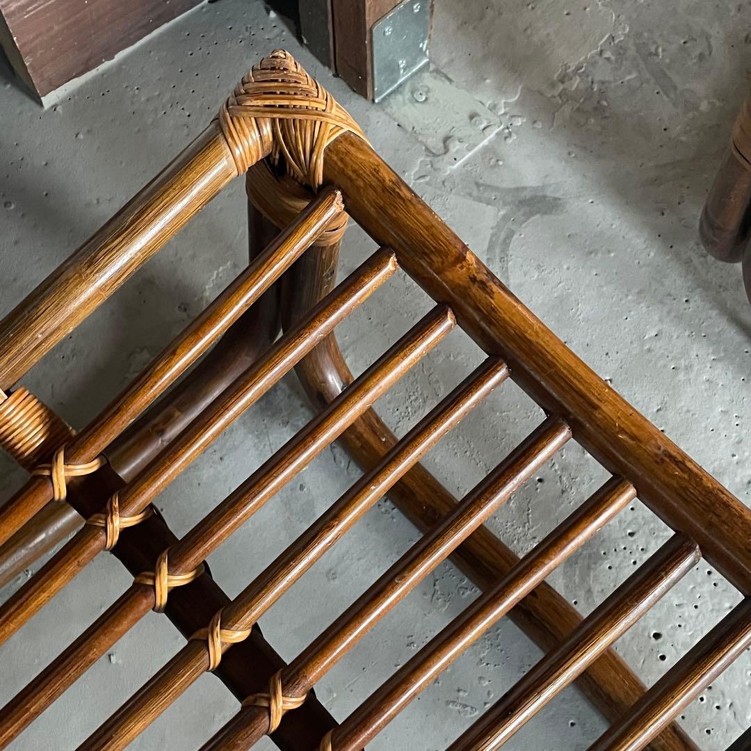 ①【マルニ木工】ラタンチェア　籐　ヴィンテージ　レトロ　家具　２脚出品中！