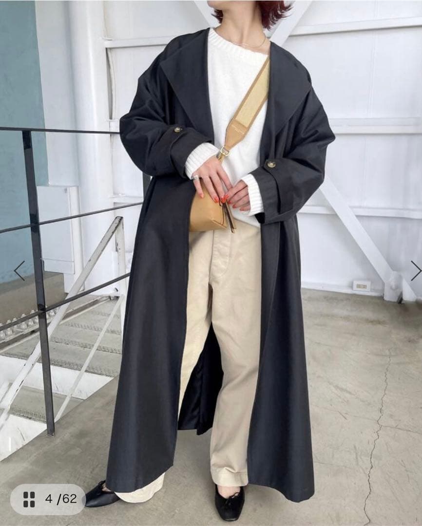 新品★Spick and Span ノーカラートレンチコート 36