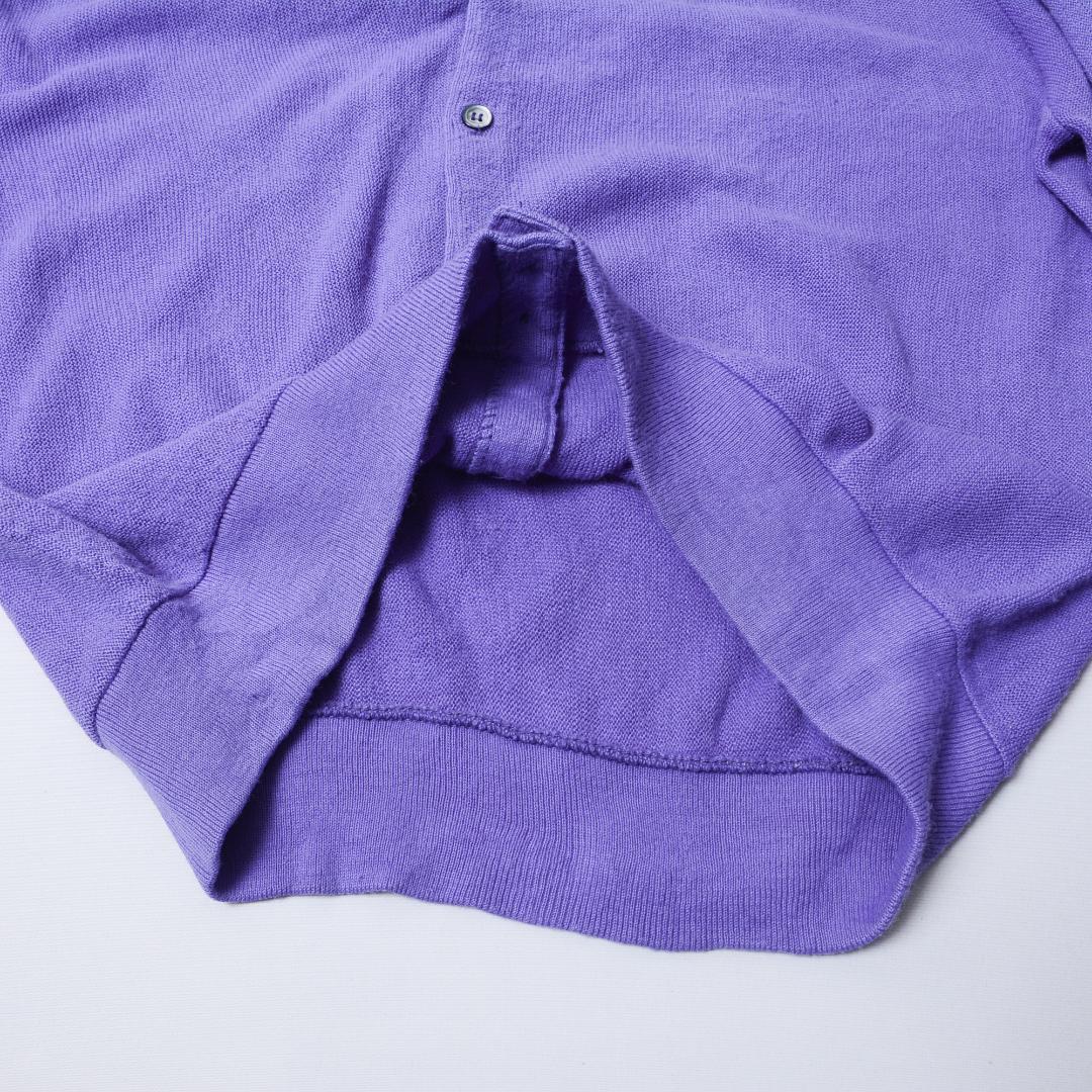 ラコステ　LACOSTE IZOD 80s 紫色 カーディガン US XL