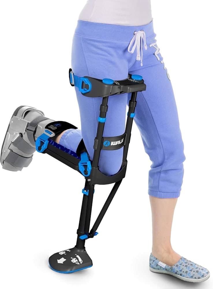 アイウォークフリー 膝用松葉杖 青