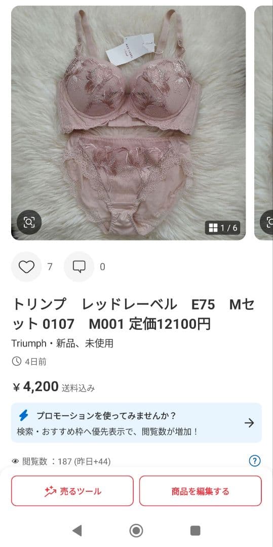 Triumph トリンプ　天使のブラ　TR586　定価6820円 011　E75