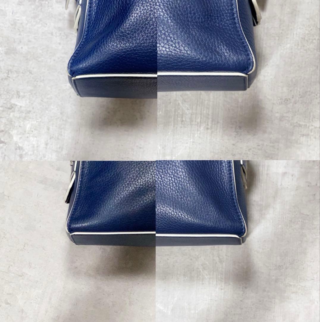 未使用に近い✨ジョルジオアルマーニ トートバッグ 2way ショルダーバッグ 青