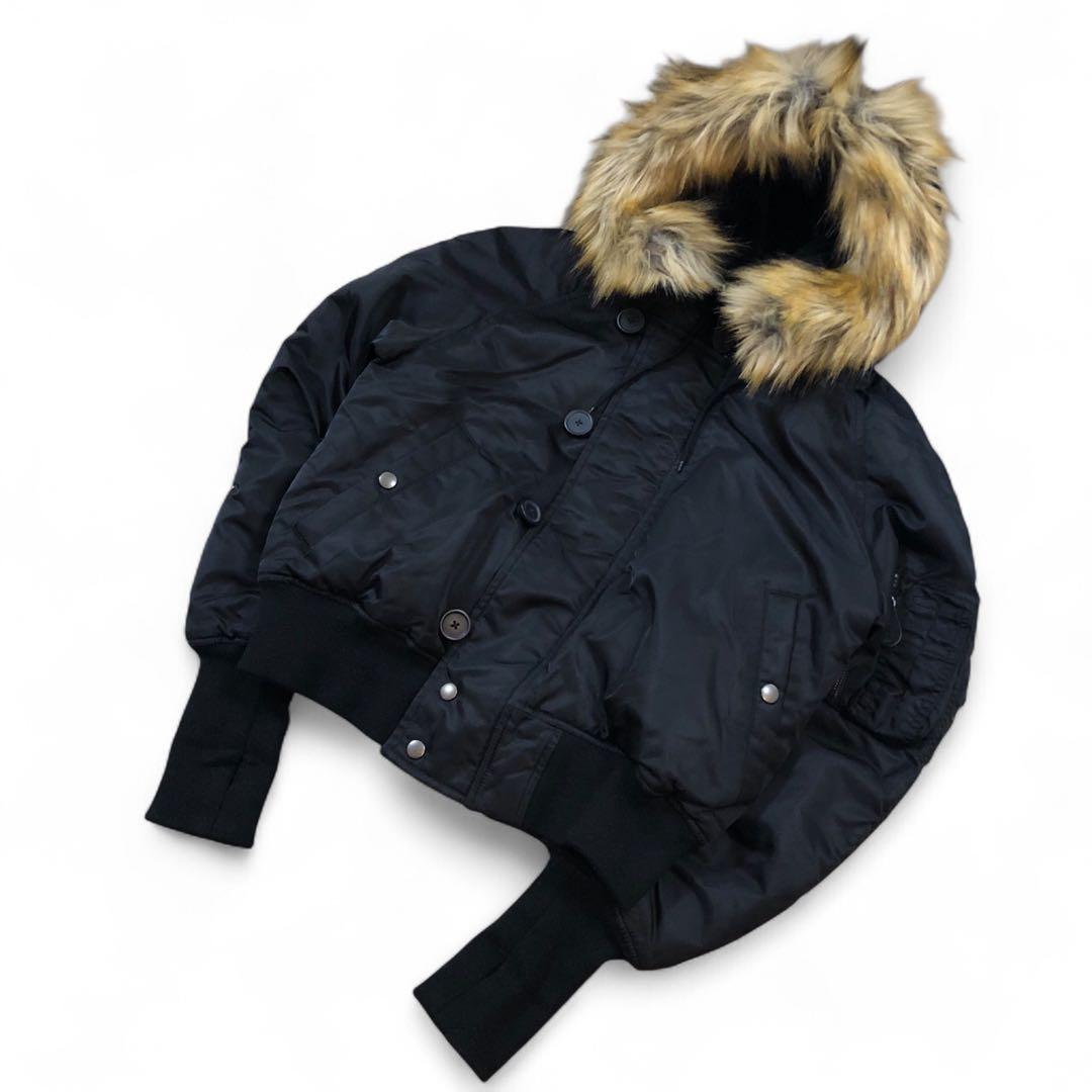 AVIREX 美品 n2b フライトジャケット 短丈 黒 ミリタリー