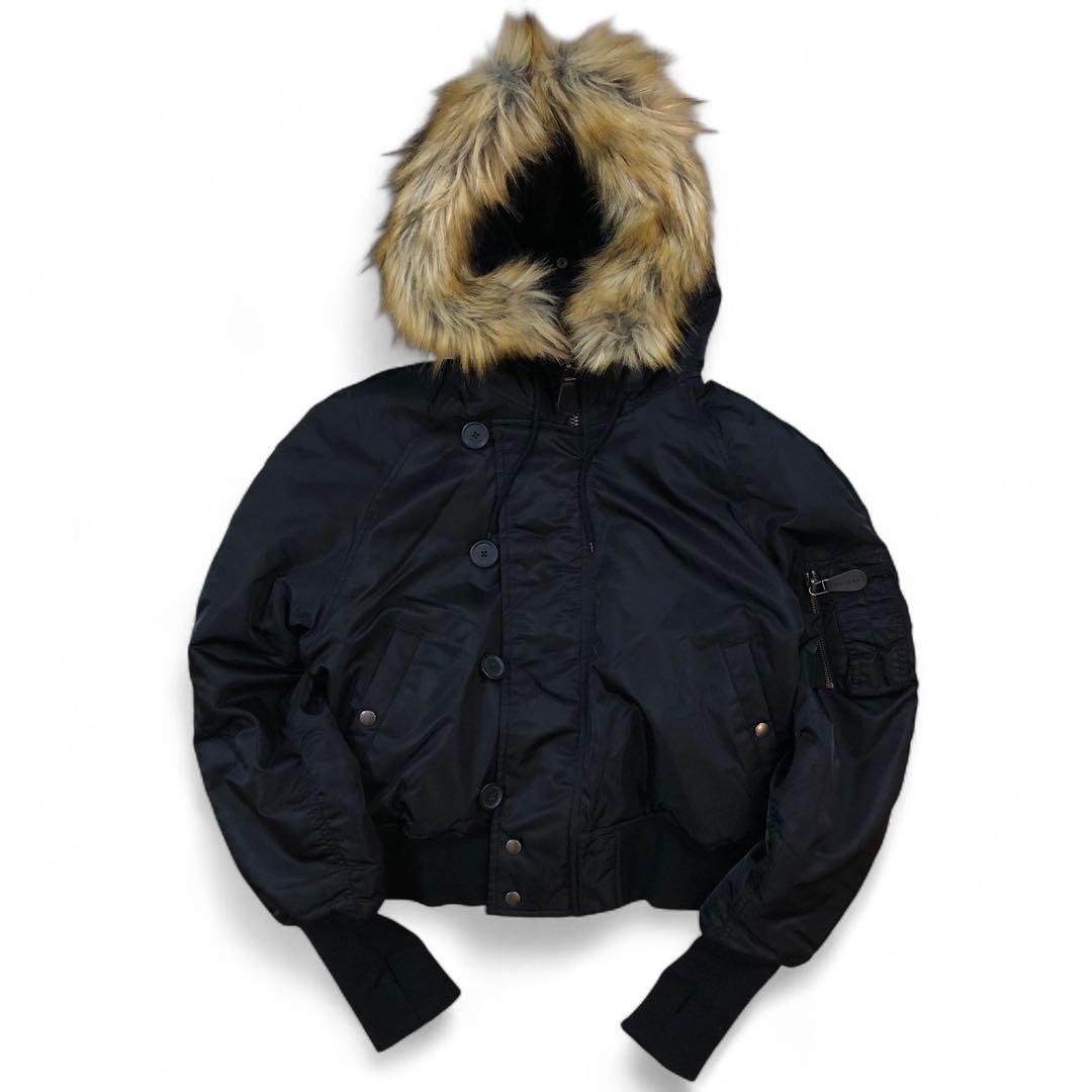 AVIREX 美品 n2b フライトジャケット 短丈 黒 ミリタリー