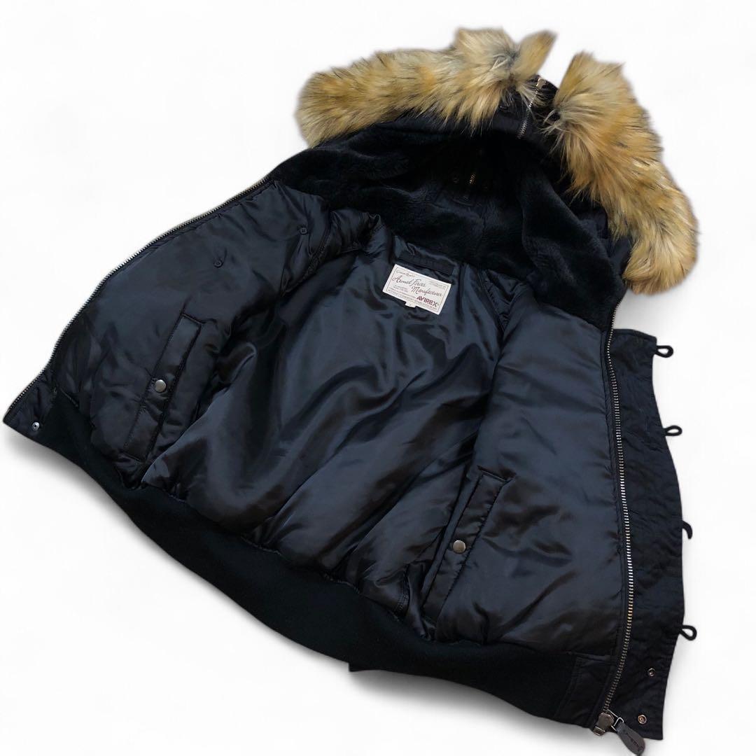 AVIREX 美品 n2b フライトジャケット 短丈 黒 ミリタリー