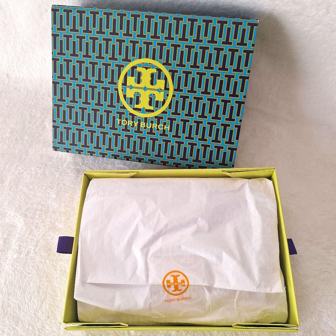 Tory Burch トリーバーチ 二つ折り財布 ロゴ 総柄 レザー ブラウン