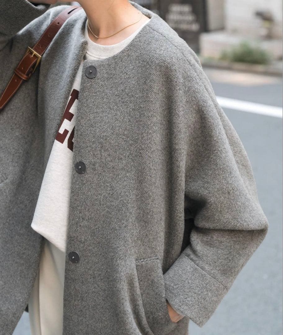 TICCA ティッカ　ノーカラーテントコート