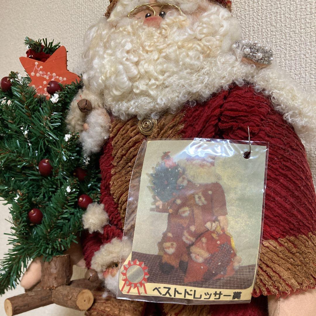 作家さんハンドメイド　大きなサンタクロース　カントリードール