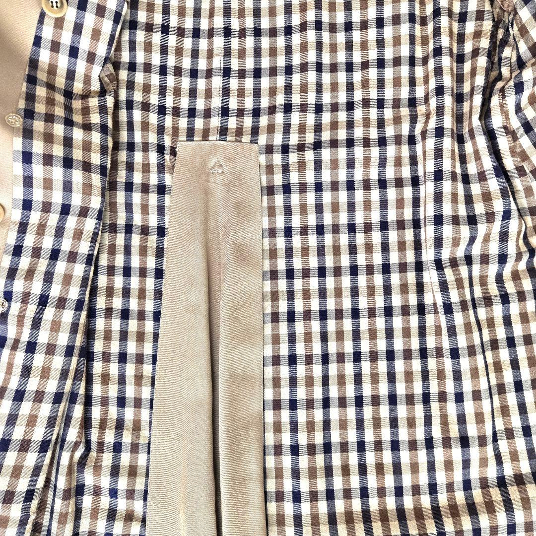 Aquascutum ベージュ トレンチコート L　メンズ　美品　ビジネス　高級