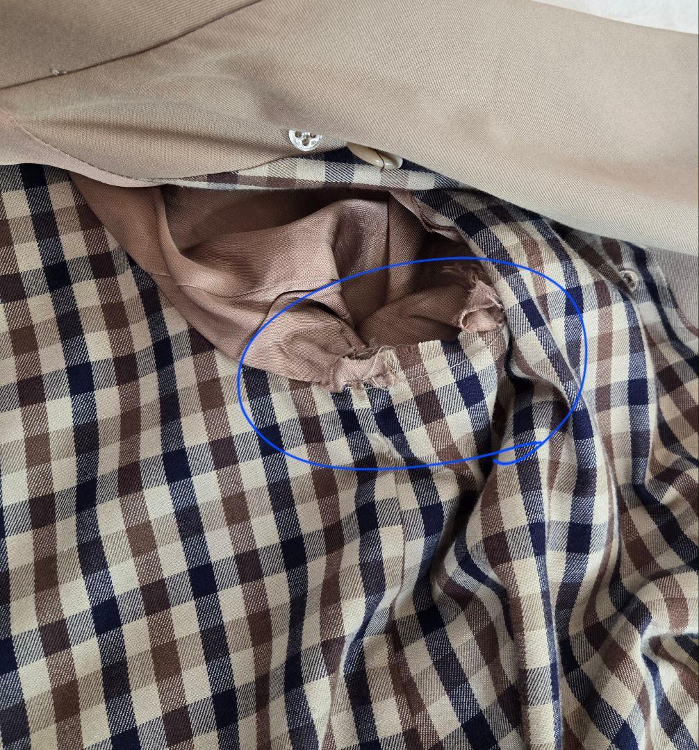 Aquascutum ベージュ トレンチコート L　メンズ　美品　ビジネス　高級