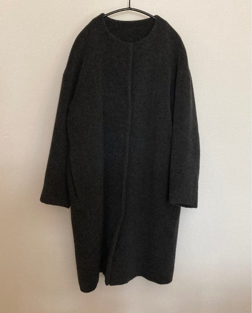 プラージュ アルパカシャギーコート ダークグレー