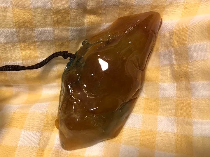 古い天然翡翠彫刻置き物