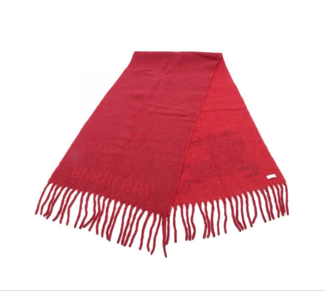 BURBERRY 赤 マフラー