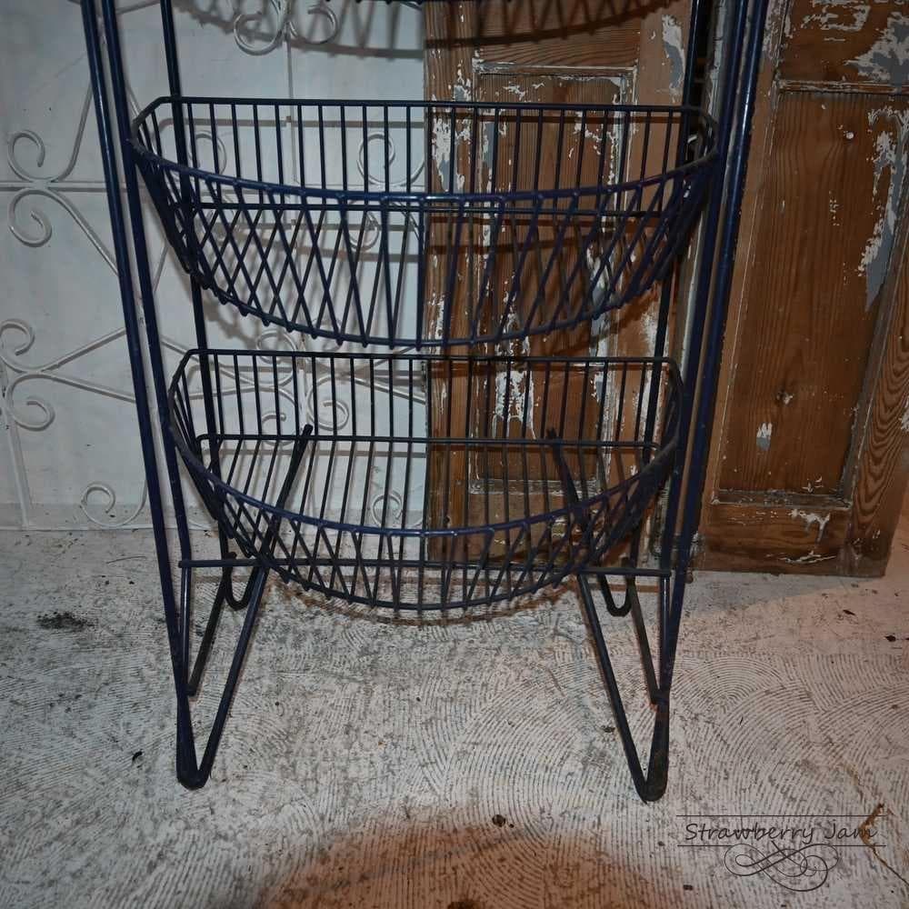 L3710-30-1 ヴィンテージ ベジタブルラック 収納 ワイヤーバスケット