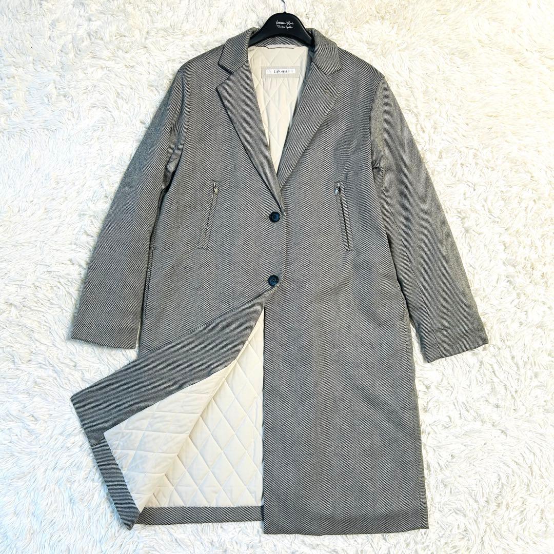 ブランベール blancvert ロングコート チェスターコート キルティング