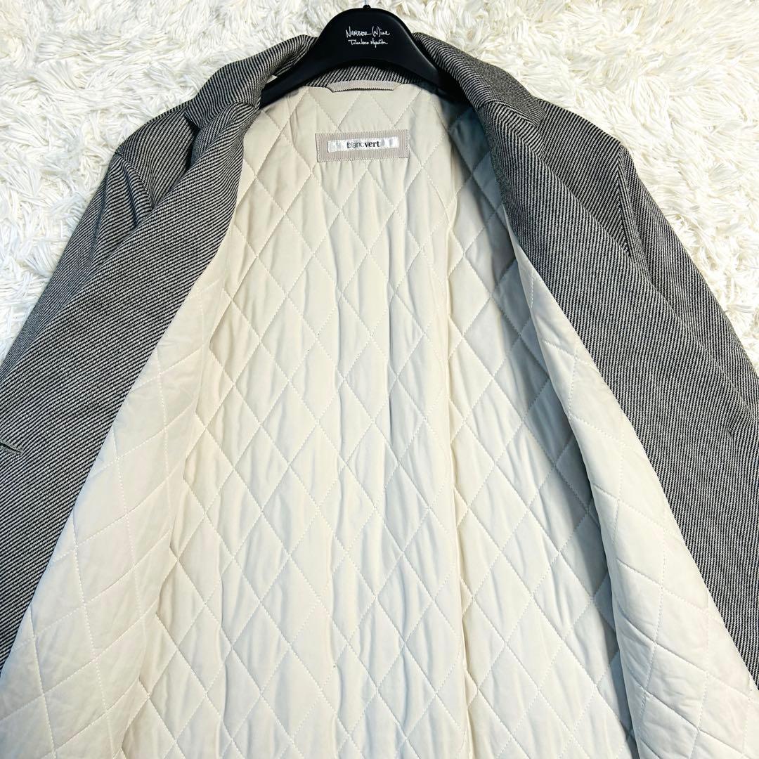 ブランベール blancvert ロングコート チェスターコート キルティング
