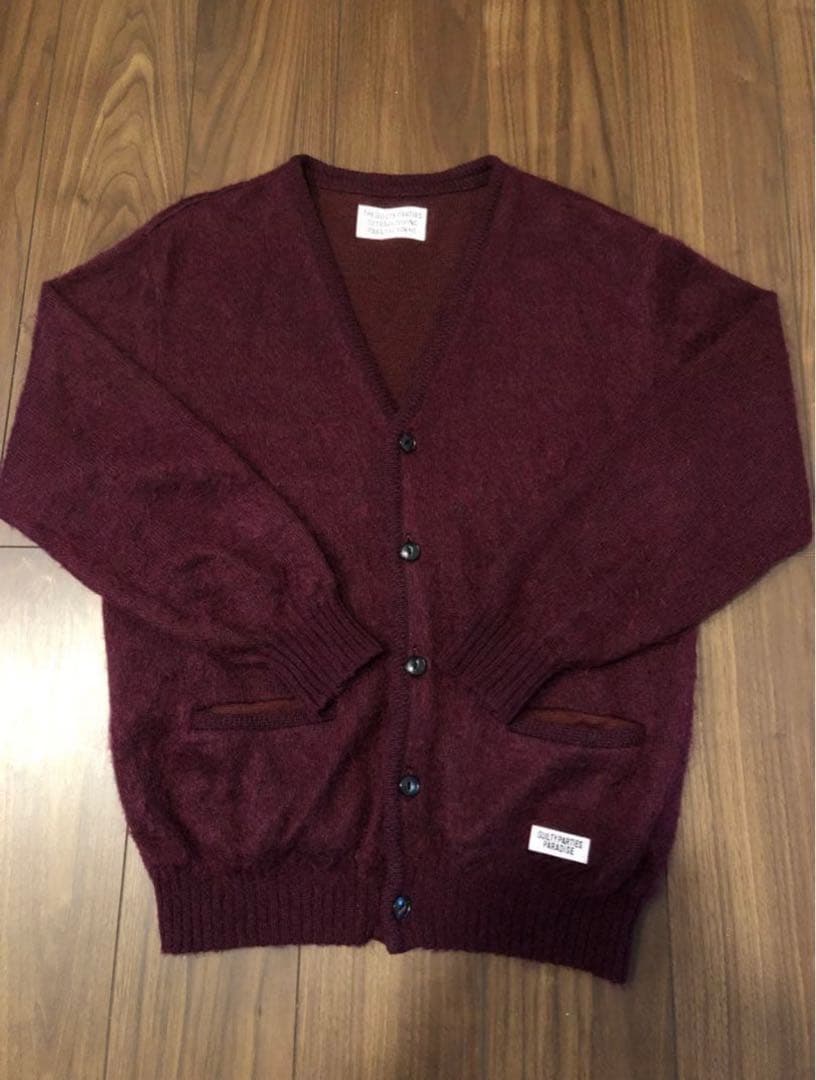 WACKO MARIA ワコマリア モヘア カーディガン バーガンディ
