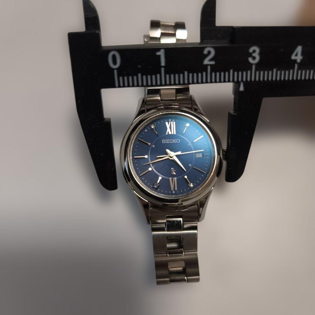 SEIKO　LUKIA　ルキア　電波ソーラー　ダイヤ入り　ネイビー限定品　美品！