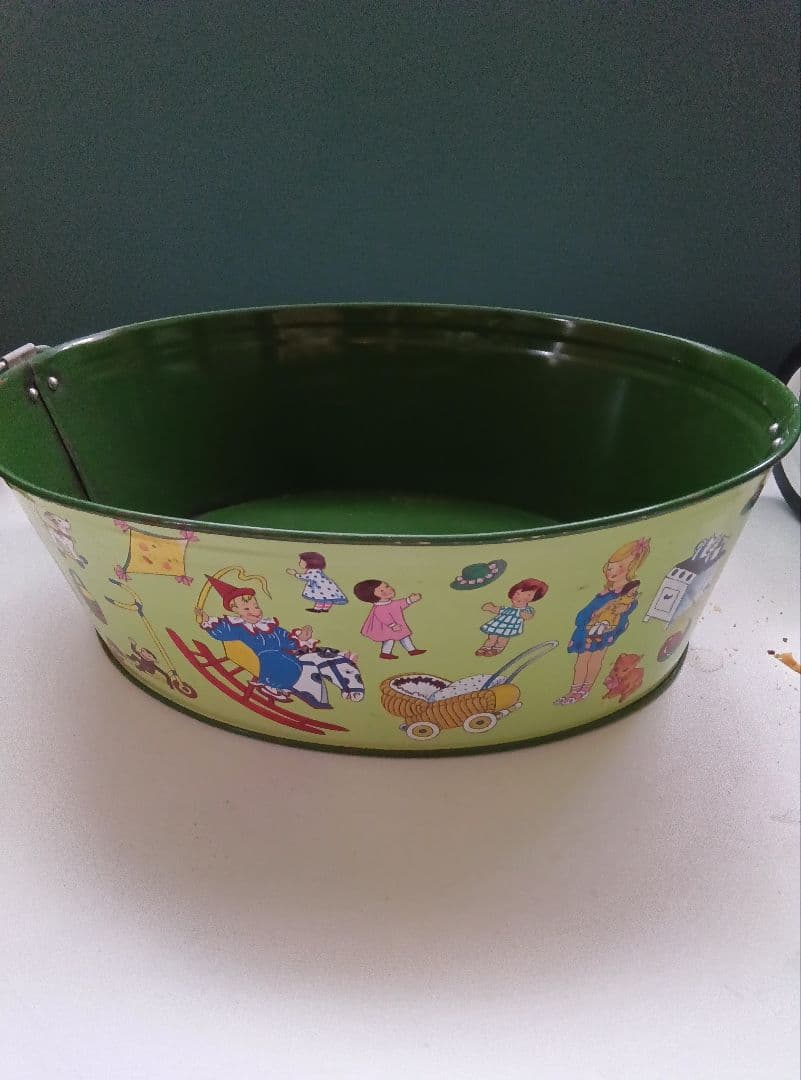 ガーデニング小物３点 ラジオフライヤー、オバケツ、ビンテージ缶