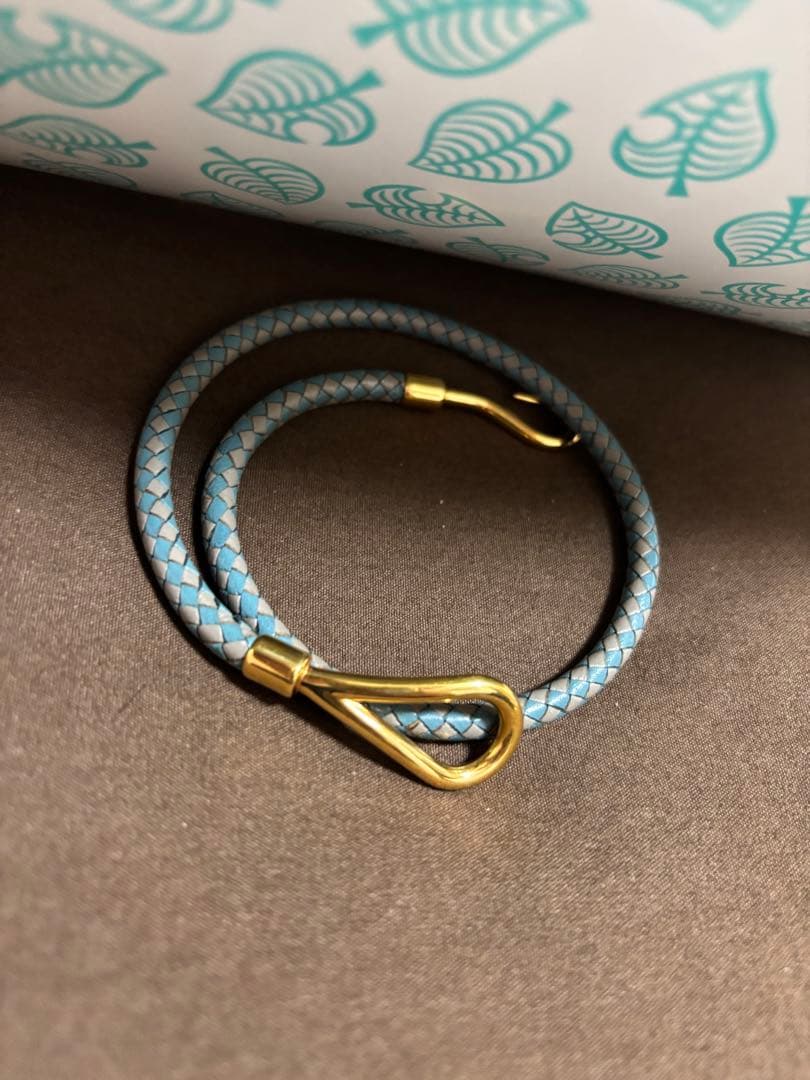 HERMES エルメス チョーカー ジャンボ 編込み 2連 ブレスレット