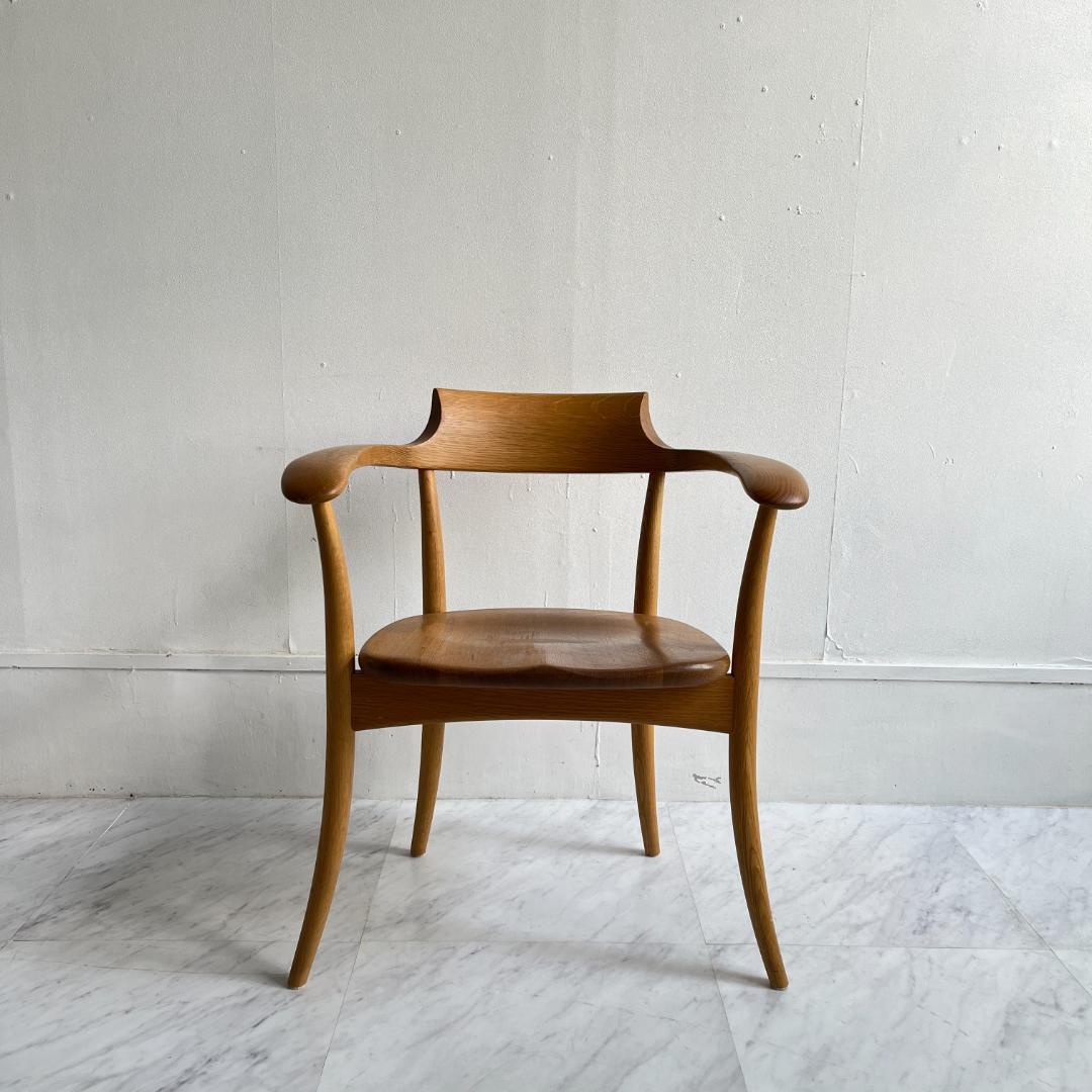 飛騨産業 HIDA キツツキ クレセント アームチェア オーク★美品