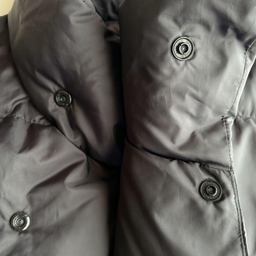 mizuiroind ⿻ ワイド ダウンベスト ダウン フェザー ゆったり 黒