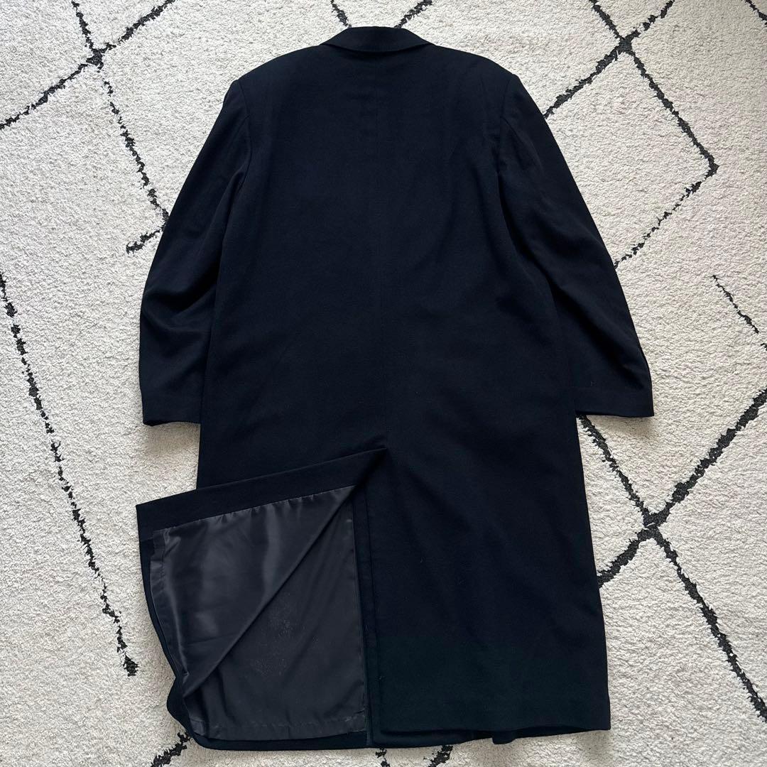 極上カシミヤ100 VALENTINO ダブルチェスターコート　マキシ　ネイビー