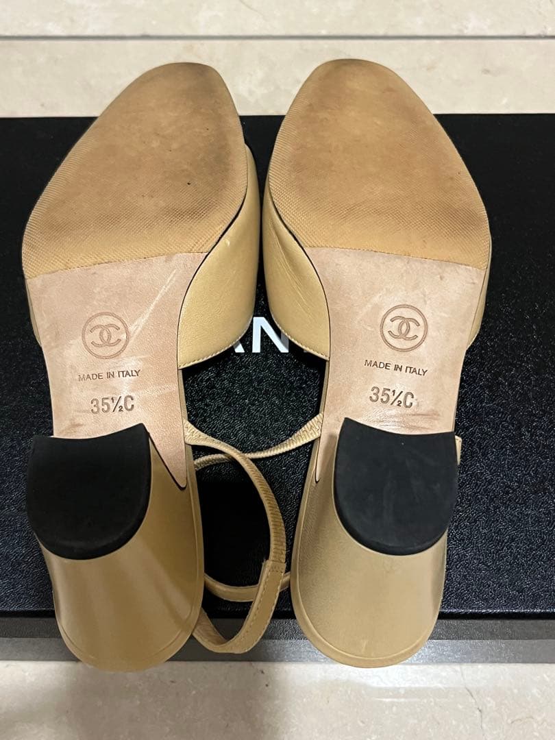 n*u様 (美品】CHANEL スリングバックシューズ　35.5