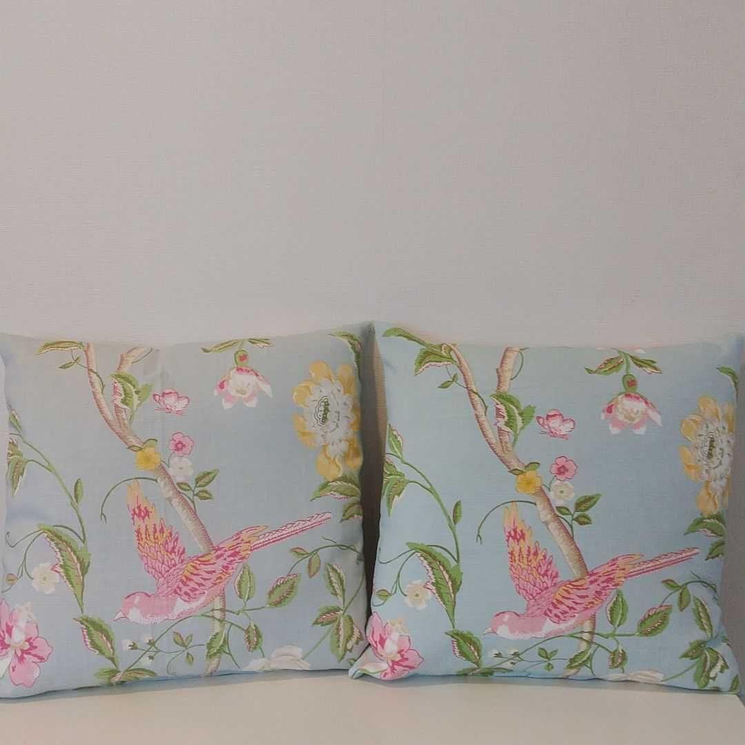 ③2枚ローラアシュレイサマーパレスダックエッグクッションカバー