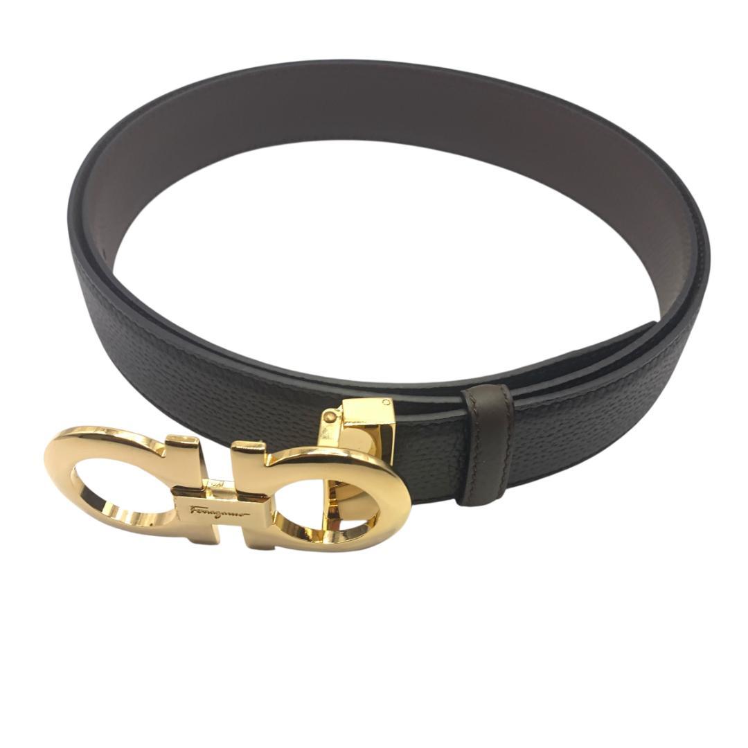 美品Ferragamo フェラガモ　ベルト リバーシブル　調整可 最大120cm
