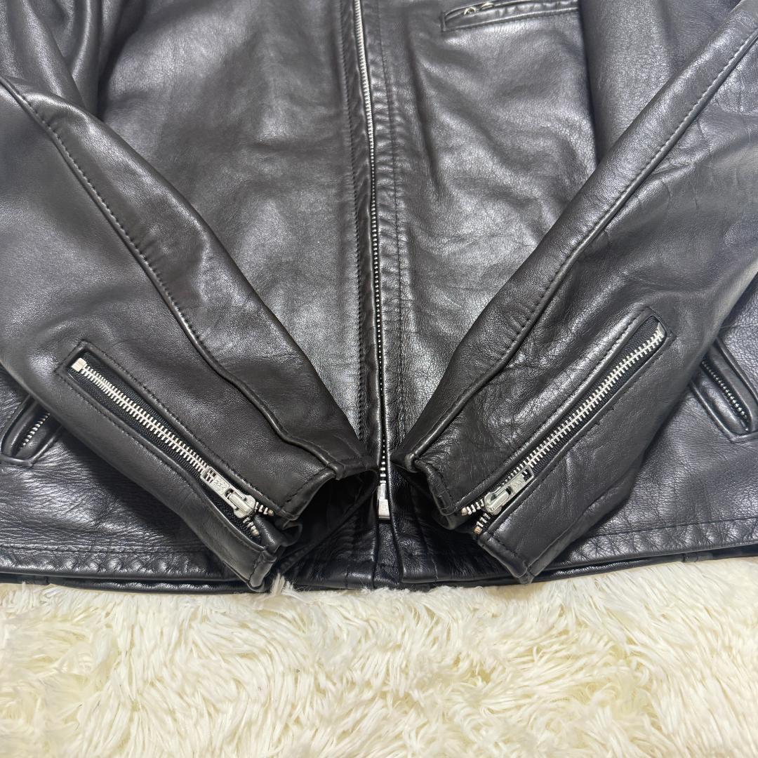 Schott ショット 641 シングルライダース レザー 米国製 40 黒✨