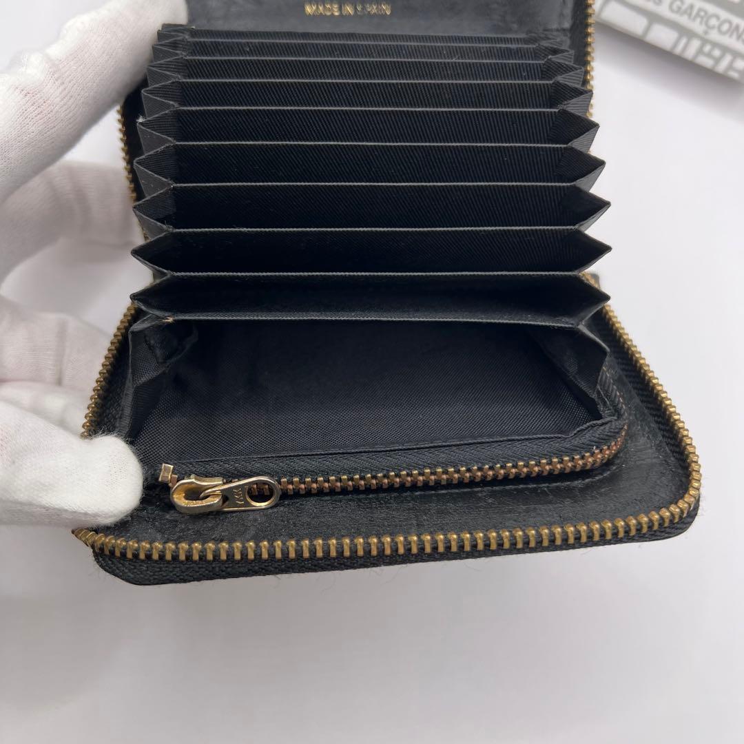 comme des garcons ジップ　財布　アコーディオン　ブラック　黒