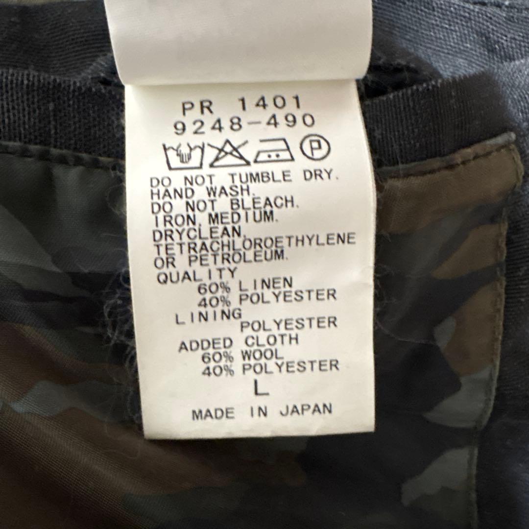 SAGE DE CRET リネンポリエステル交織シャンブレー ステンカラーコート