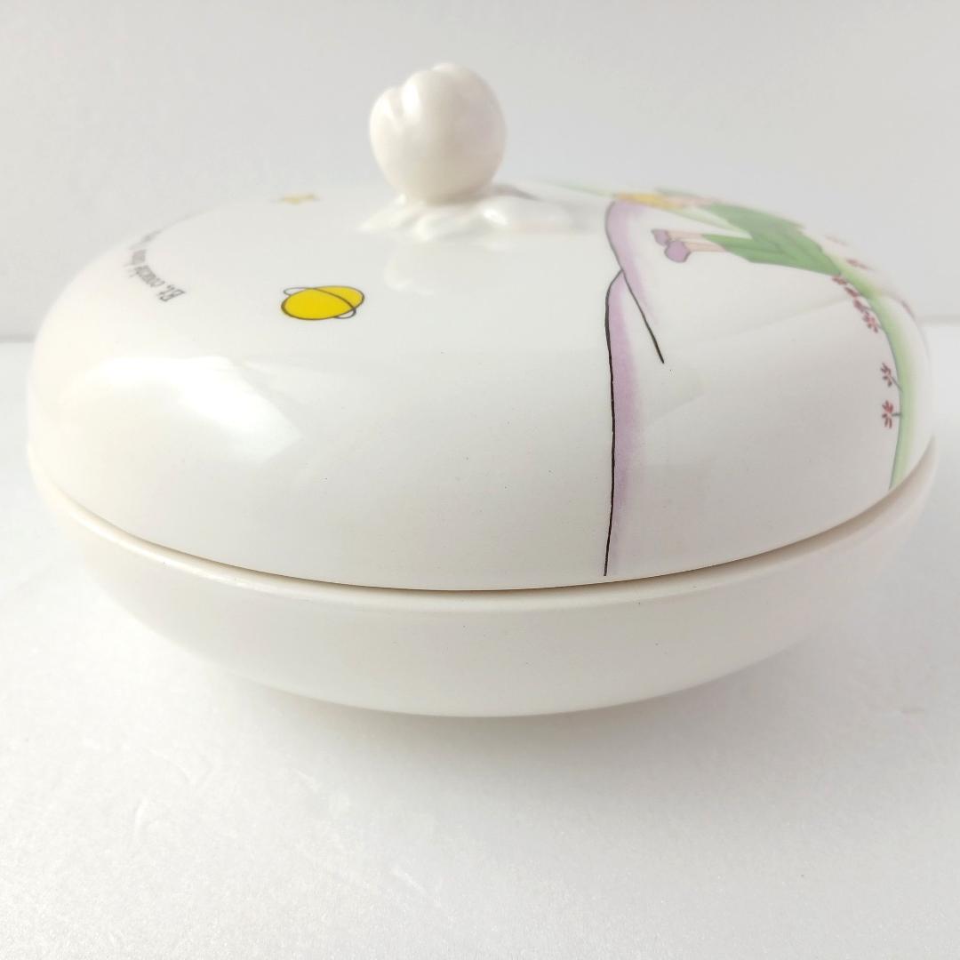 希少 ジアン Gien 星の王子さま 様 蓋付きボウル 小物入れ フランス製