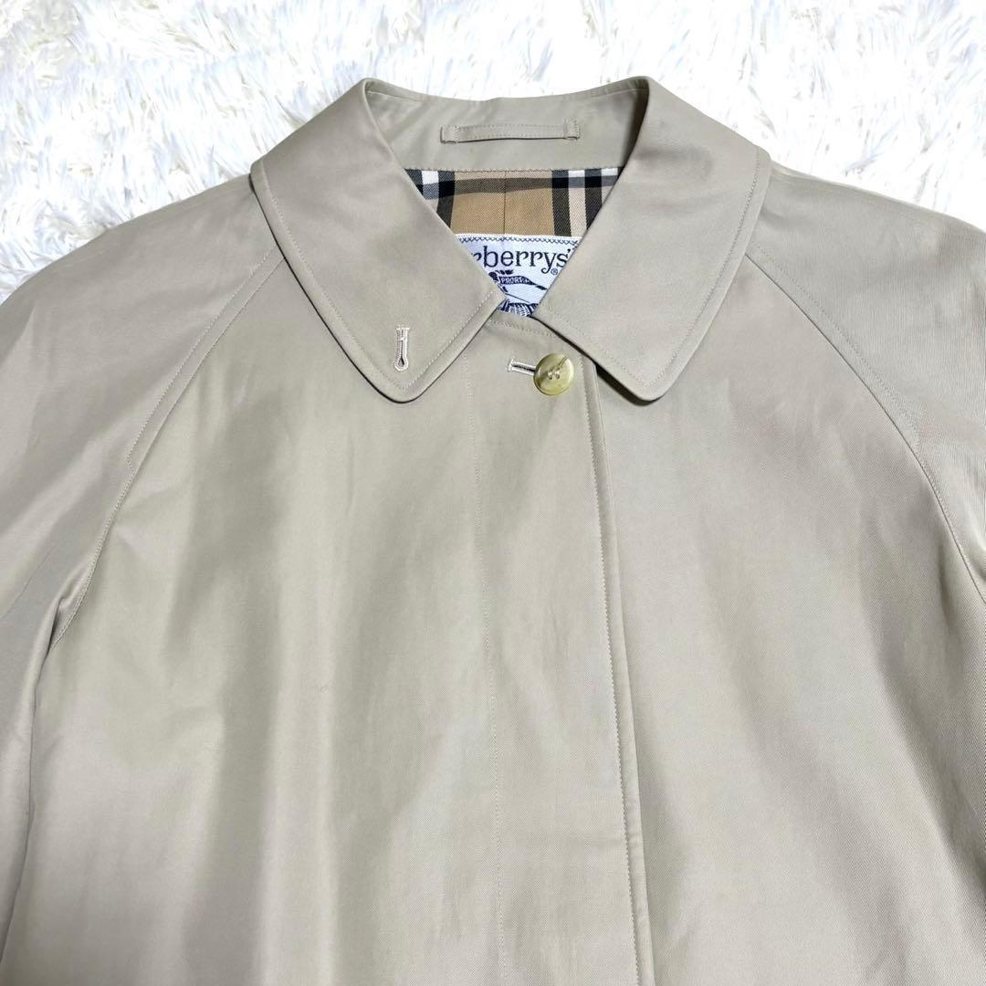 【極美品】バーバリー ステンカラーコート ベージュ ノバチェック マキシ丈