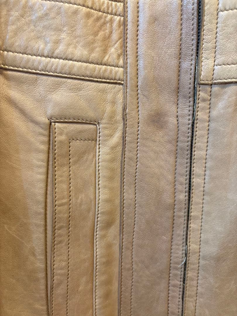 ブラウンレザー ロングコート