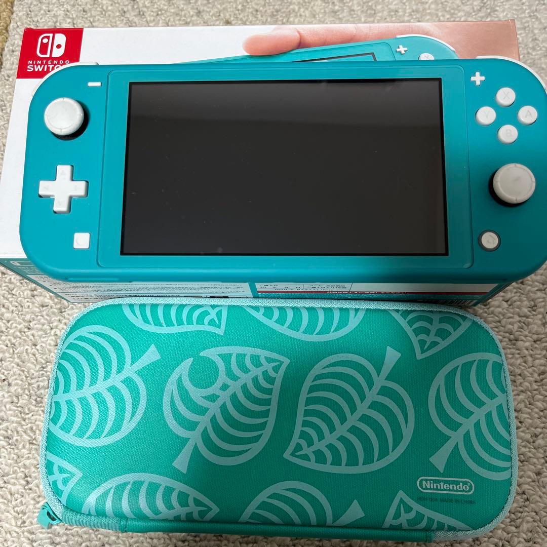 Nintendo Switch Lite 青色 本体 充電器 どうぶつの森ケース