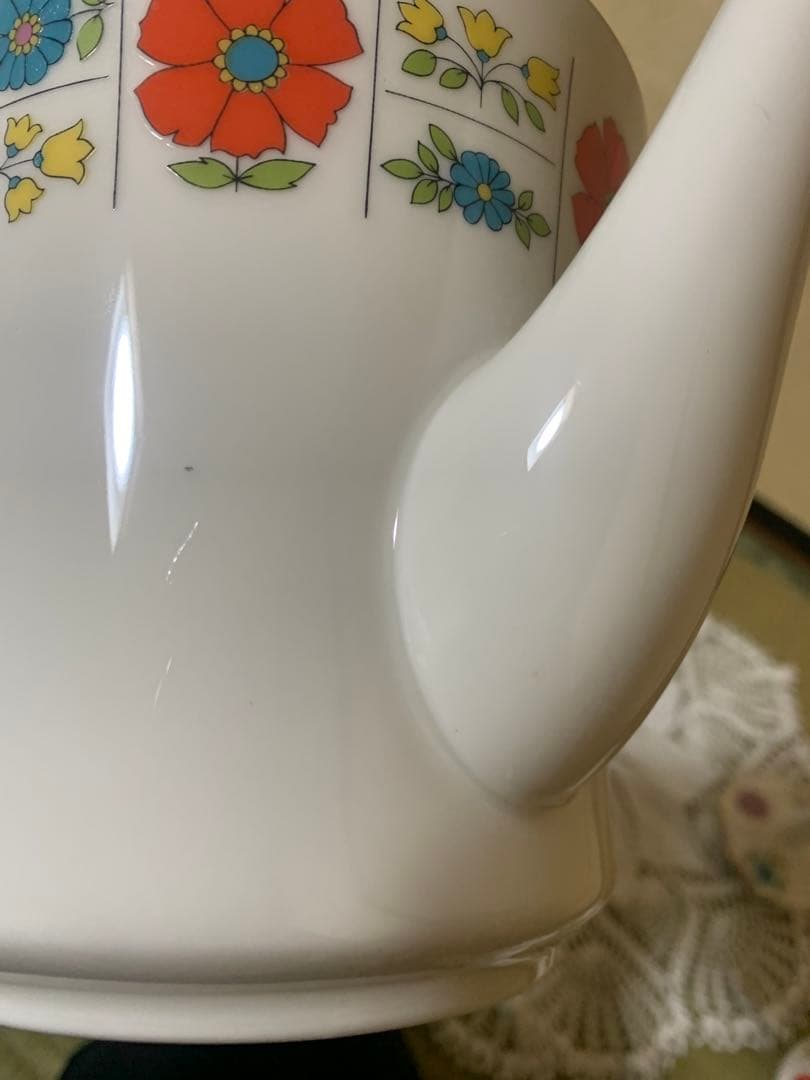 ノリタケ　昭和レトロポップ　ポット＆クリーマー　アイボリーチャイナ