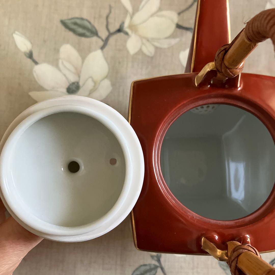 蔵珍窯 酒器セット 朱 未使用 美濃 急須 徳利 茶器セット たち吉好きにも