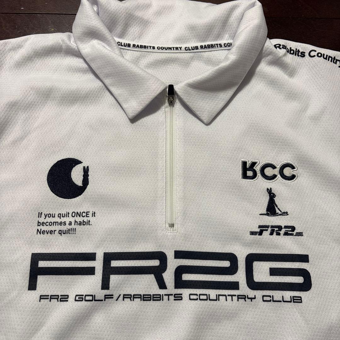 FR2G ポロシャツ ホワイト MOONSHOT
