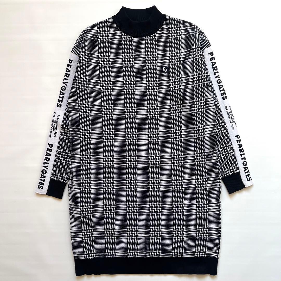 Pearly gates パーリーゲイツ　千鳥格子柄　ニット　ワンピース　ゴルフ