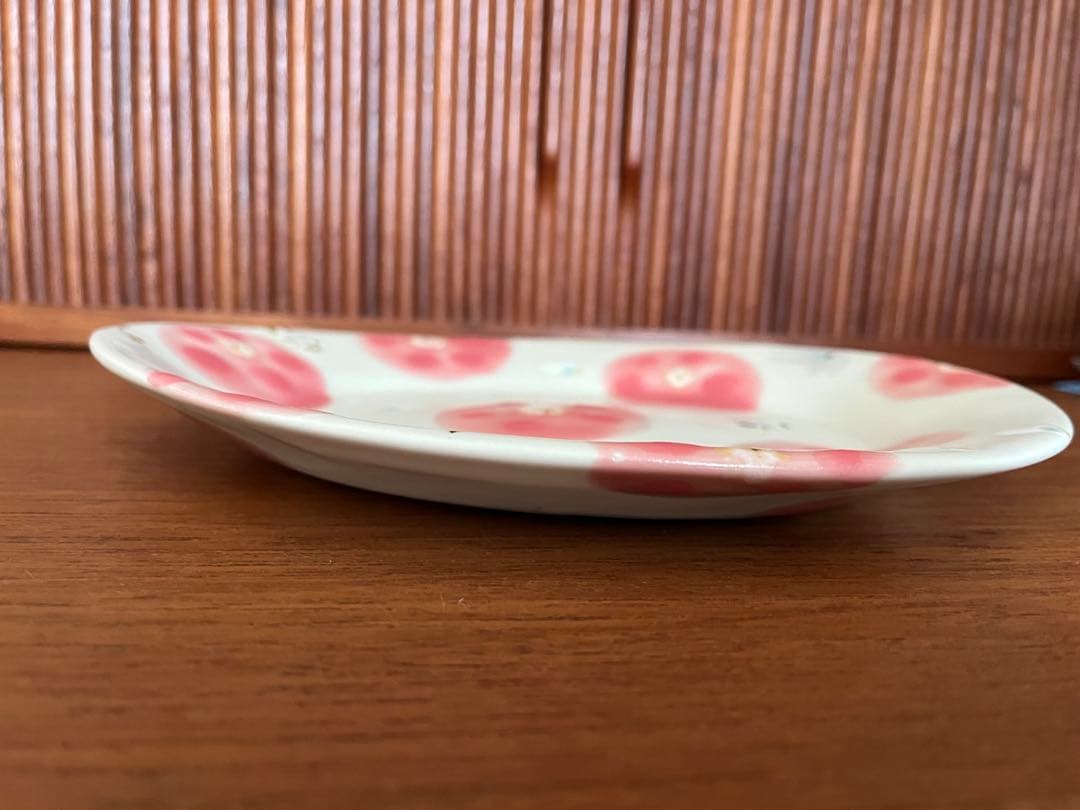 石木文　春のオーバル　未使用　花　うさぎ　てふてふ