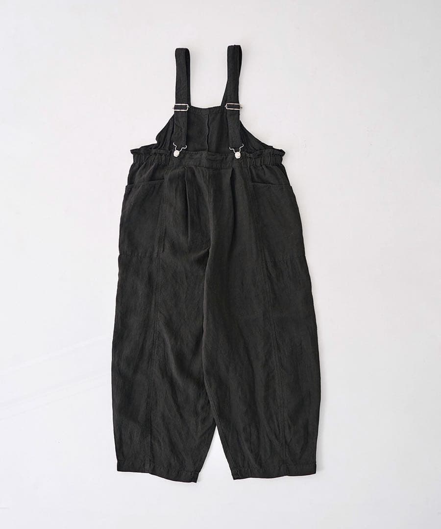 nest Robe リネン 超撥水ベイカーサロペット クロ