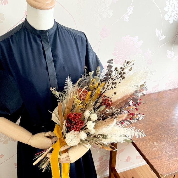 約60cm・ブリックオレンジのワイルドロングスワッグ LLサイズ