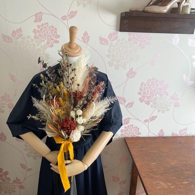 約60cm・ブリックオレンジのワイルドロングスワッグ LLサイズ