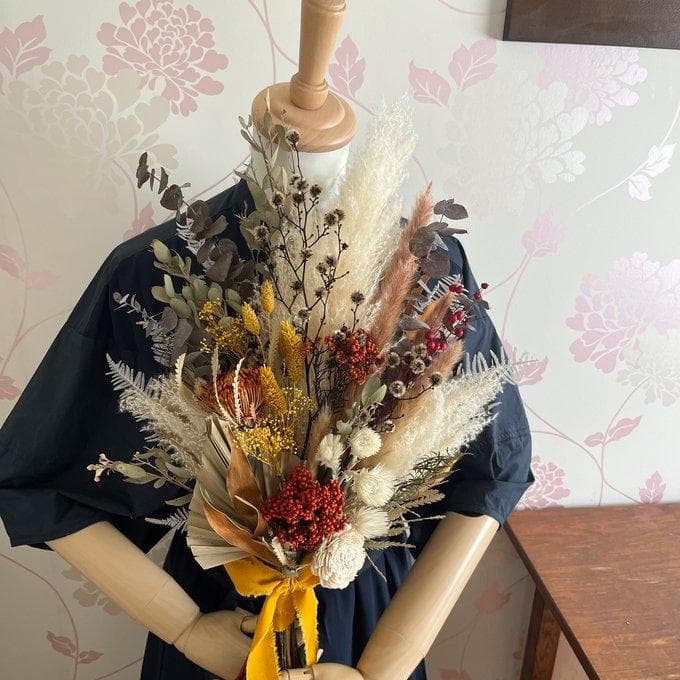 約60cm・ブリックオレンジのワイルドロングスワッグ LLサイズ