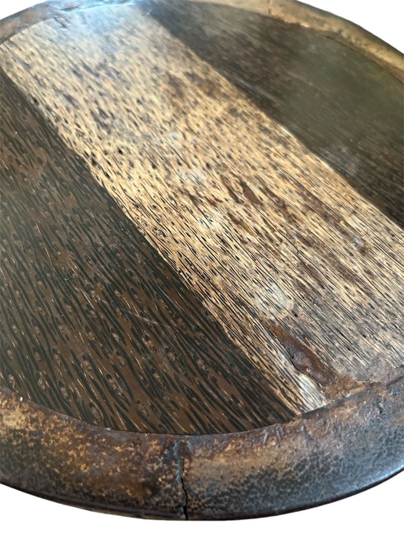 海外民芸？木製　スツール　丸イス2脚