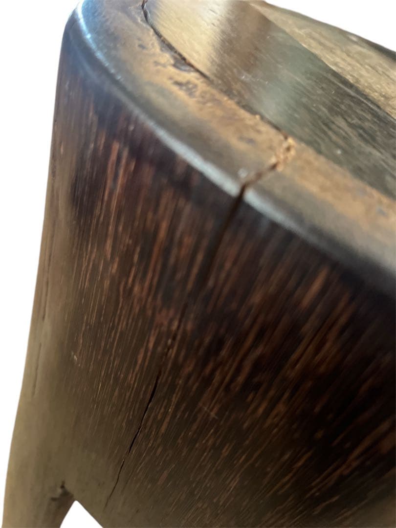 海外民芸？木製　スツール　丸イス2脚