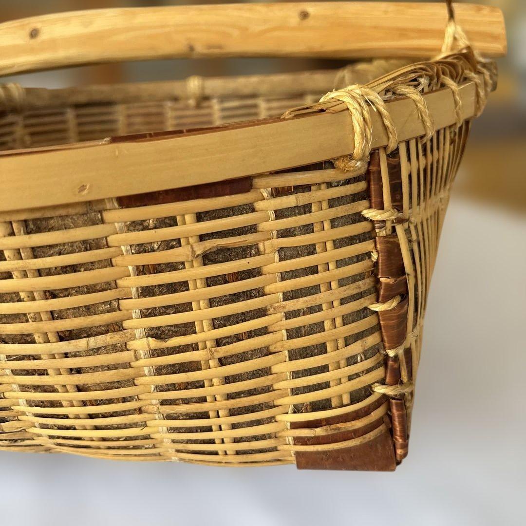 竹製籠　竹製円形 直径約40cm